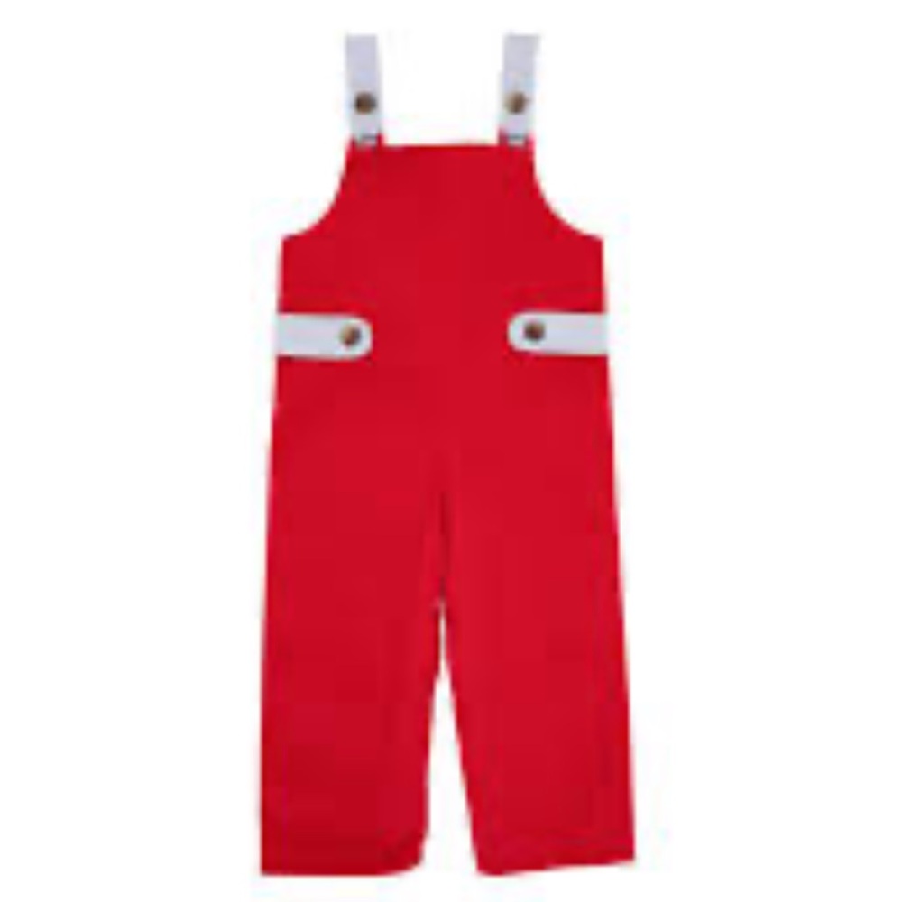 The Beaufort Bonnet Company Boy 6-12M Ivy League Longall in Richmond Red